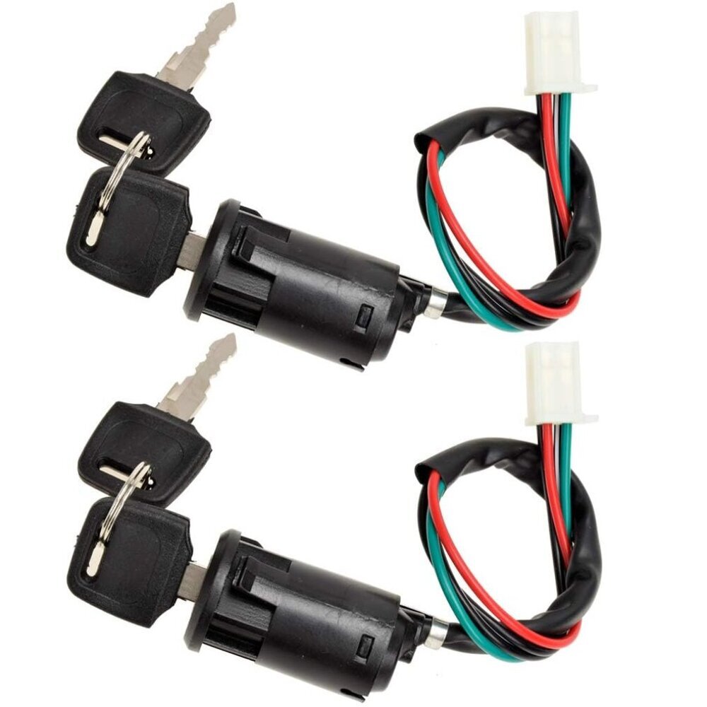Ignition Key Switch Set - Reliable 4 Wire Design for 50cc to 150cc ATVs